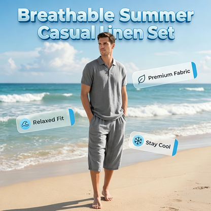 ⏰Last day sale 49% OFF🔥Men's Linen Shirt and Casual Pants Set