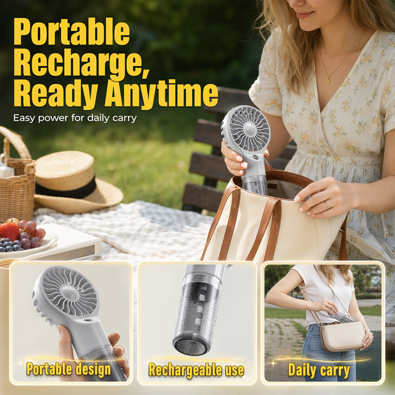 🏖️Summer Cool Deal: ONLY ￡7.99!❄️Portable Handheld Mist Cooling Fan💦