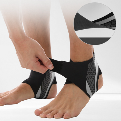 🦶 Breathable Elastic Ankle Support Brace — Adjustable Wrap-Around Ankle Stabiliser