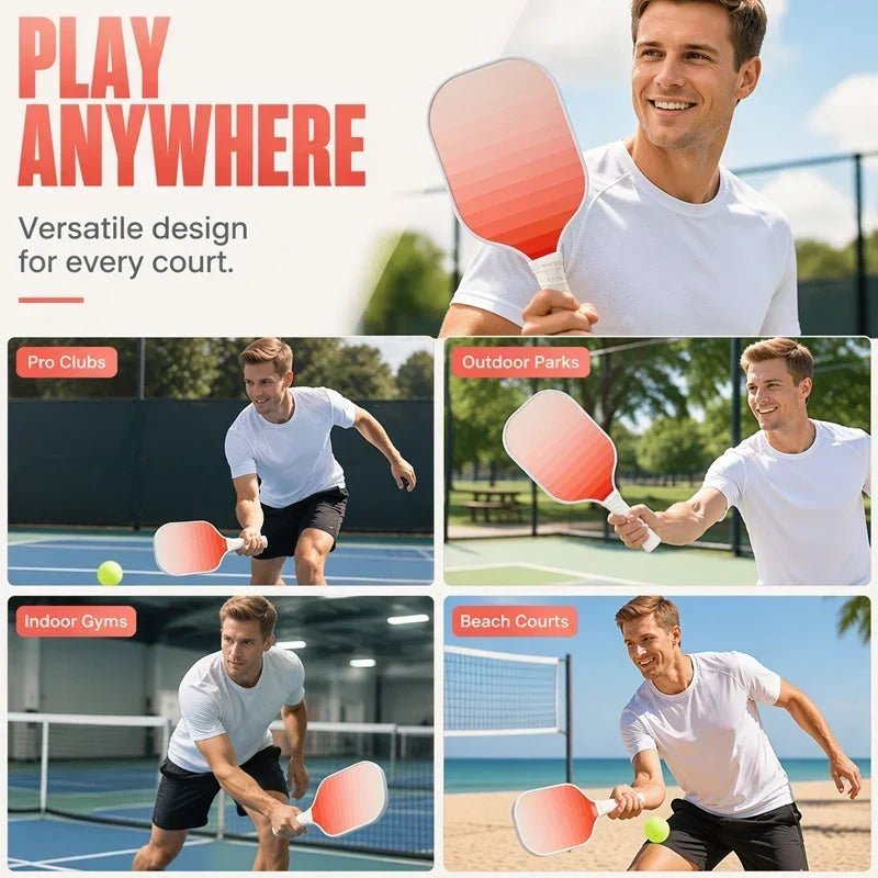 🥎 50% OFF NOW! Gradient Pink Pickleball Set – 2 Fibreglass Paddles, 4 Pickle Balls & Portable Carry Bag – USAPA Approved, Lightweight & Perfect for Beginners & Adults, Indoors & Outdoors ✨