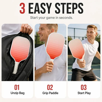 🥎 50% OFF NOW! Gradient Pink Pickleball Set – 2 Fibreglass Paddles, 4 Pickle Balls & Portable Carry Bag – USAPA Approved, Lightweight & Perfect for Beginners & Adults, Indoors & Outdoors ✨