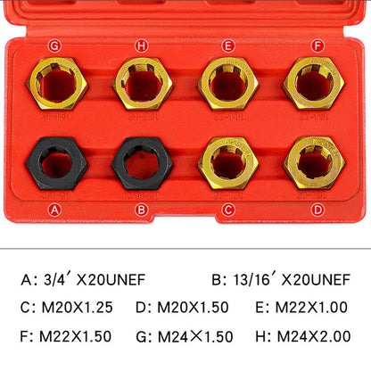 🎉 2026 Hot Sale🔧8Pcs Automotive Thread Repair Tool Set｜Hardened Steel Damaged Screw Bolt Restorer ✨