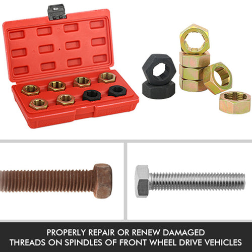 🎉 2026 Hot Sale🔧8Pcs Automotive Thread Repair Tool Set｜Hardened Steel Damaged Screw Bolt Restorer ✨