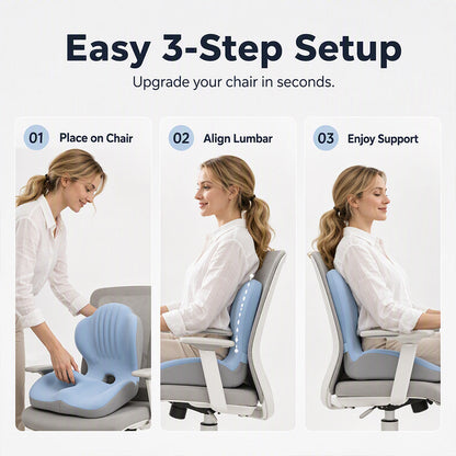 🪑55% OFF NOW! ✨Ergonomic memory foam seat cushion with back support