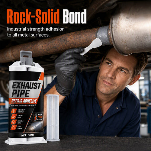 🥳2026 HOT SALE🥳🔧 50% OFF! High Temp Exhaust Pipe Repair Glue – Permanent bond for iron & steel, withstands extreme heat & vibration. Fix exhaust leaks yourself – save on costly garage repairs! 🚗✅