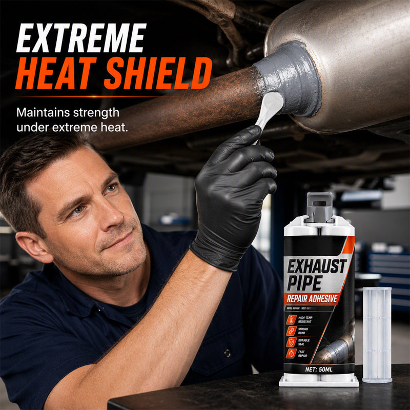 🥳2026 HOT SALE🥳🔧 50% OFF! High Temp Exhaust Pipe Repair Glue – Permanent bond for iron & steel, withstands extreme heat & vibration. Fix exhaust leaks yourself – save on costly garage repairs! 🚗✅