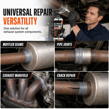 🥳2026 HOT SALE🥳🔧 50% OFF! High Temp Exhaust Pipe Repair Glue – Permanent bond for iron & steel, withstands extreme heat & vibration. Fix exhaust leaks yourself – save on costly garage repairs! 🚗✅