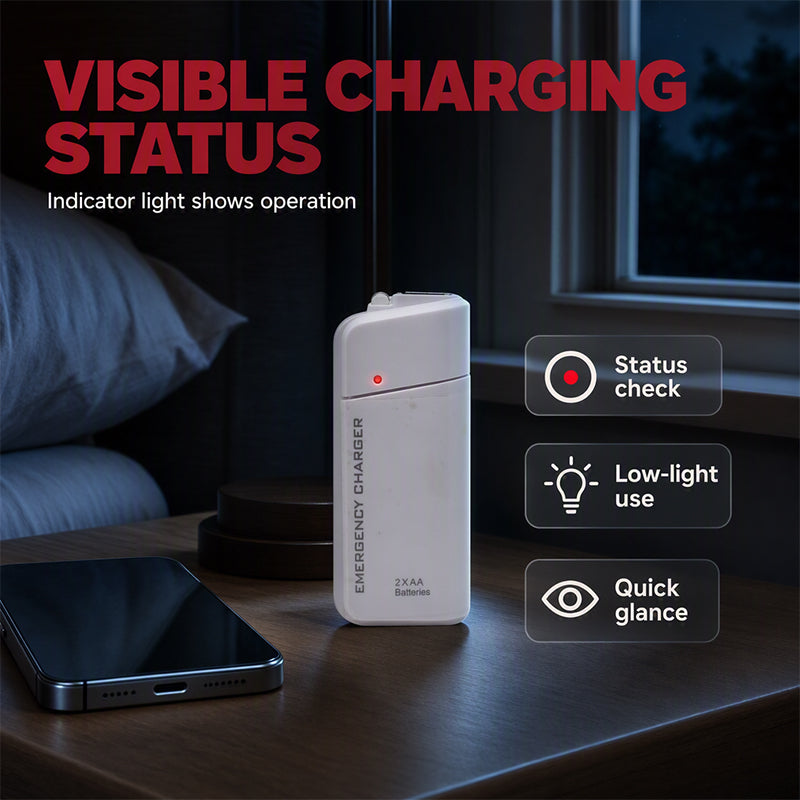 💥 BUY 2 GET 1 FREE +  50% OFF!🥳Portable Emergency Phone Charger AA Battery Powered Power Bank with LED Flashlight